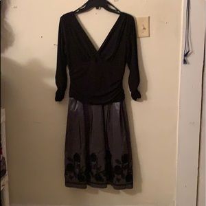 S.l. Fashions black and silver embellished flair